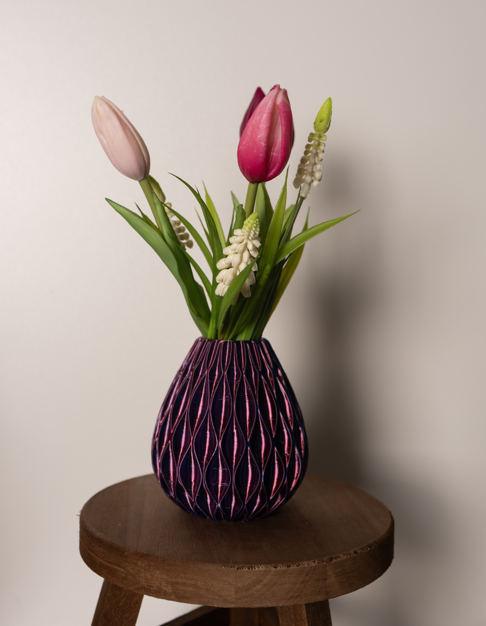 Mini vaasje blauw/rosé - Afbeelding 2