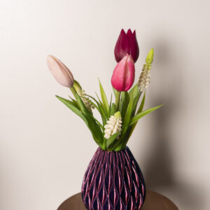 Mini vaasje blauw/rosé