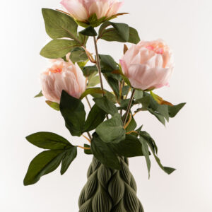 3d Vaas Charlie groen met pioenrozen