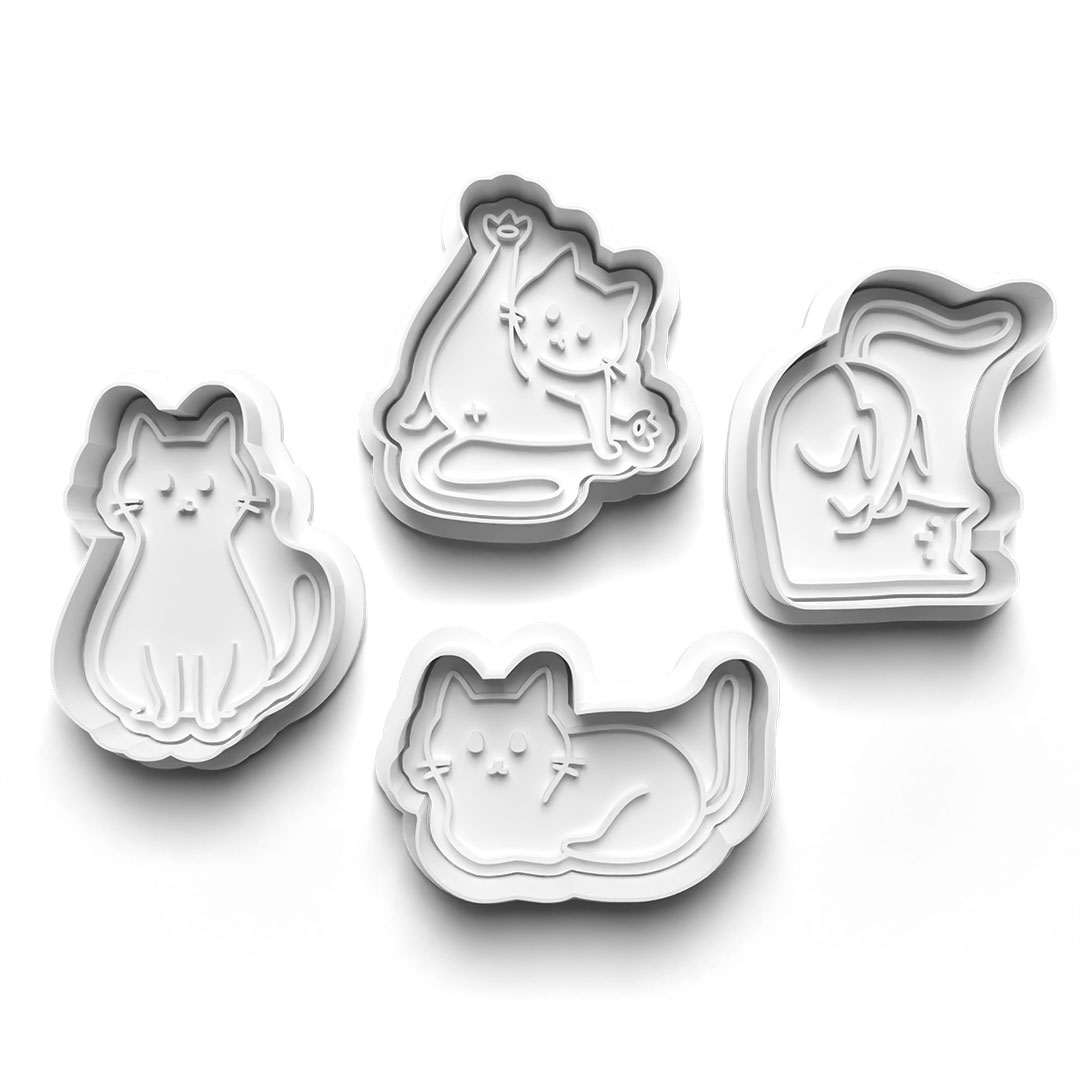 Cat Cookie Cutter Set (4-delig)